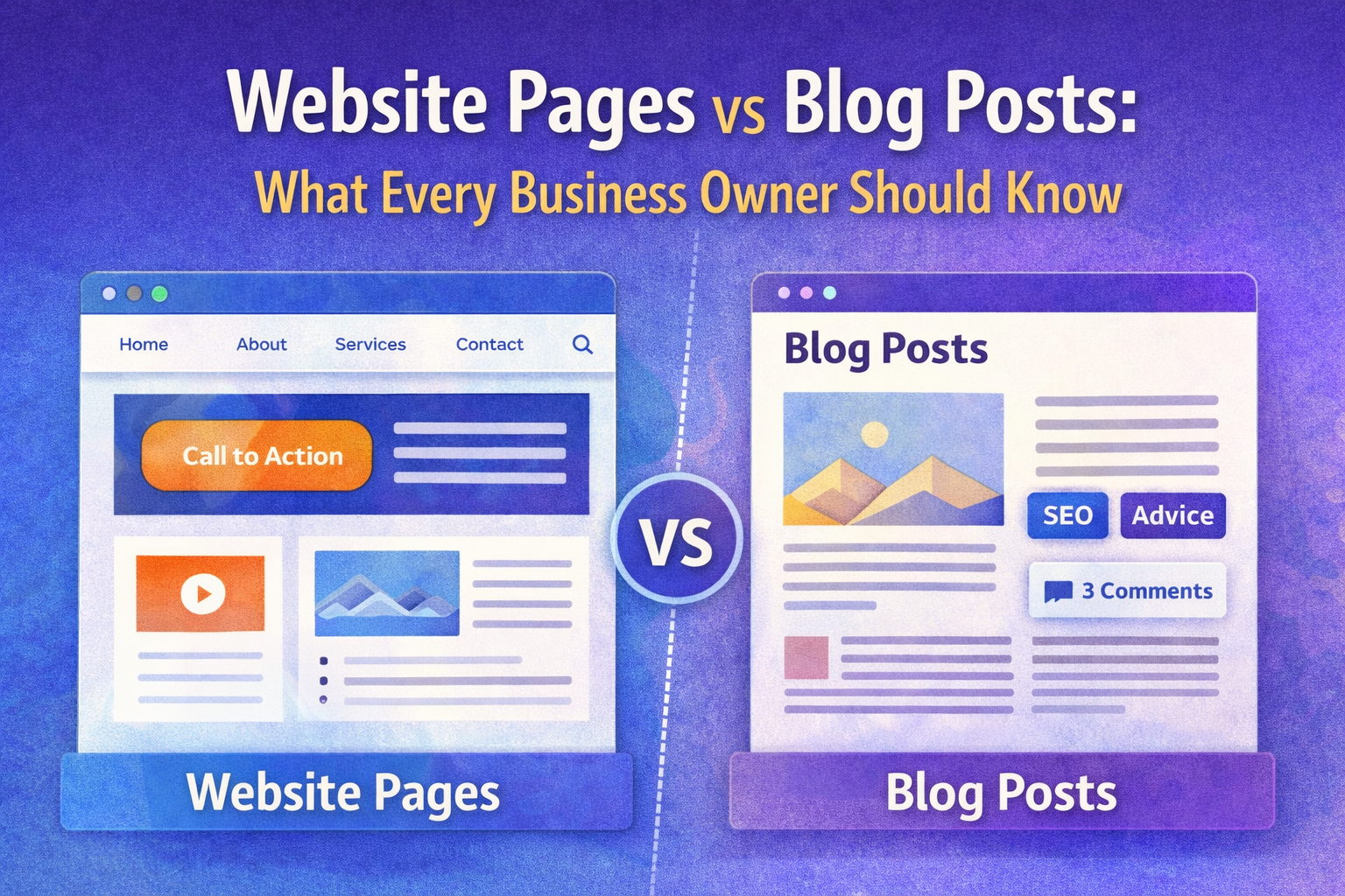 Website Pages Are Not the Same as Blog Posts: What Every Business Owner Should Know